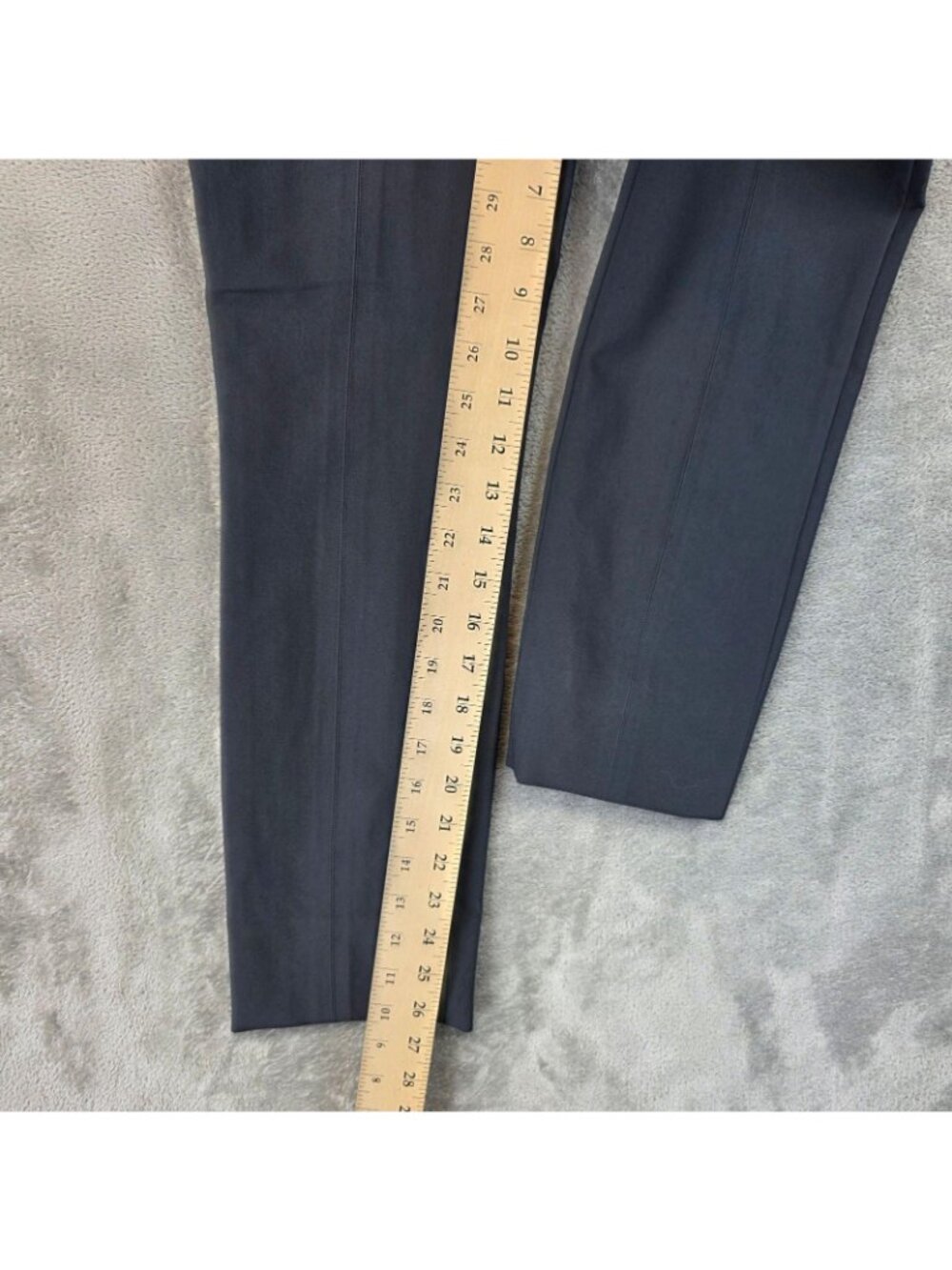 Vince Bobbi Pants Womens M Gray Knit Slim Ankle Side Zip Stretch Work Office - Picture 9 of 13